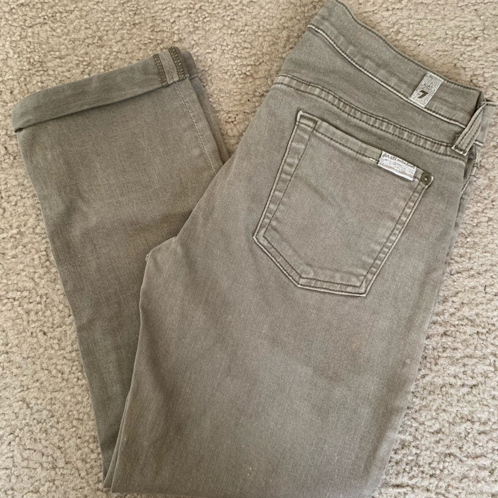 7 For All Mankind skinny crop & roll